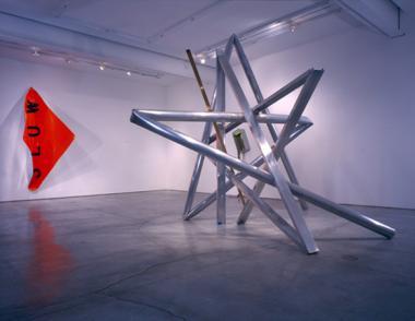   Northern Star, 2005, aluminum and brass, 12 x 12 x 10 ft; Slow, 2005, aluminum and vinyl, 10 x 7 x 5 ft; photo courtesy Gavin Brown