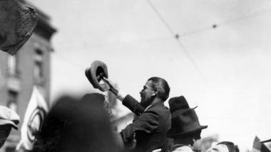  Presidential candidate Plutarco Elias Calles campaigning in 1924 as seen in El General, 2009; photo credit FAPECFT 