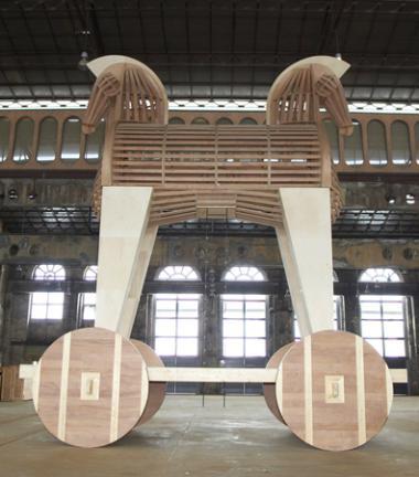   Trojan Horse, 2007, wood and metal; photo courtesy the artist  